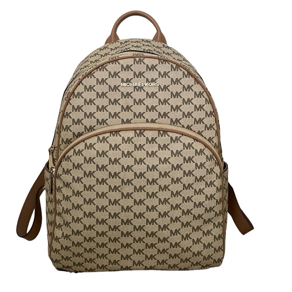MICHAEL KORS LARGE SIGNATURE LOGO BACKPACK.